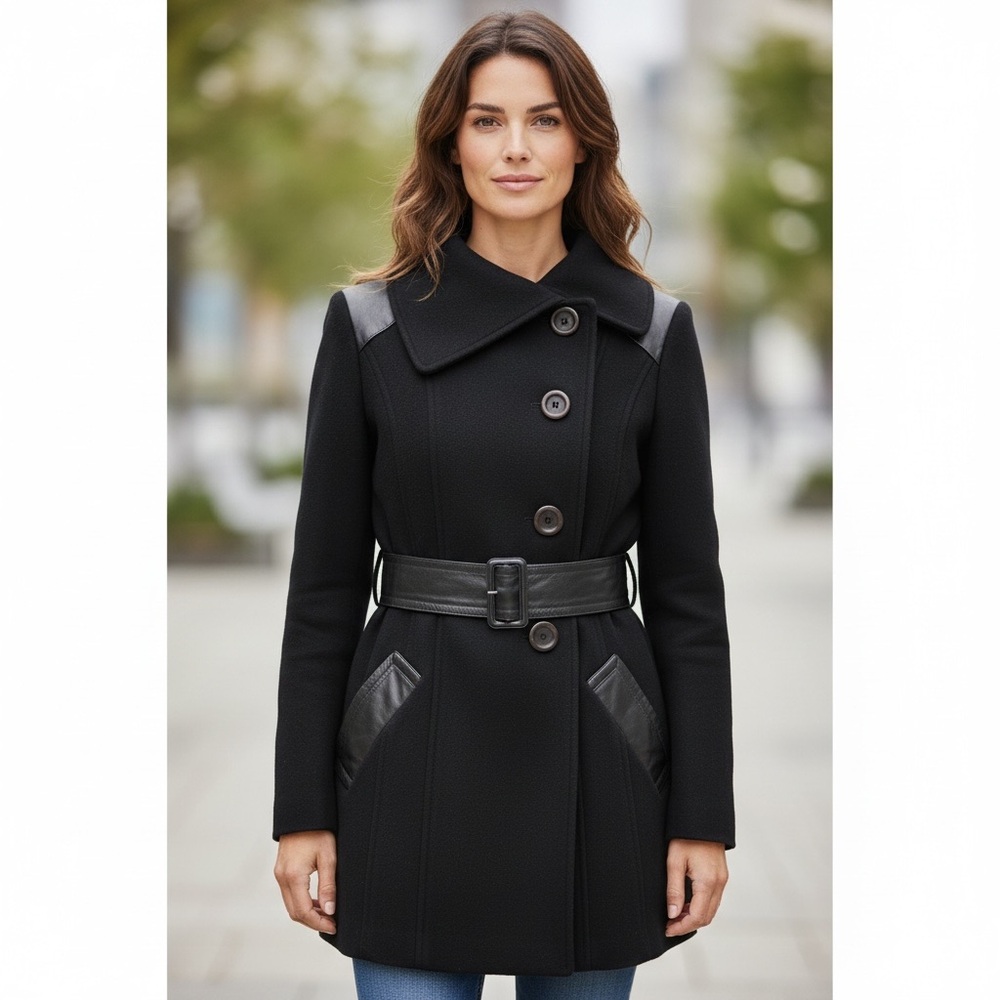 Mackage wool leather coat